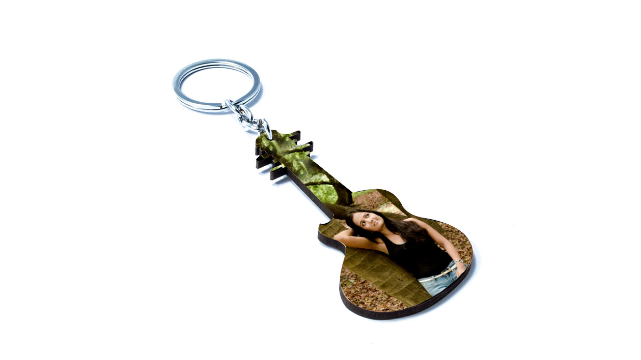 Guitar Keychain-1 Side Print