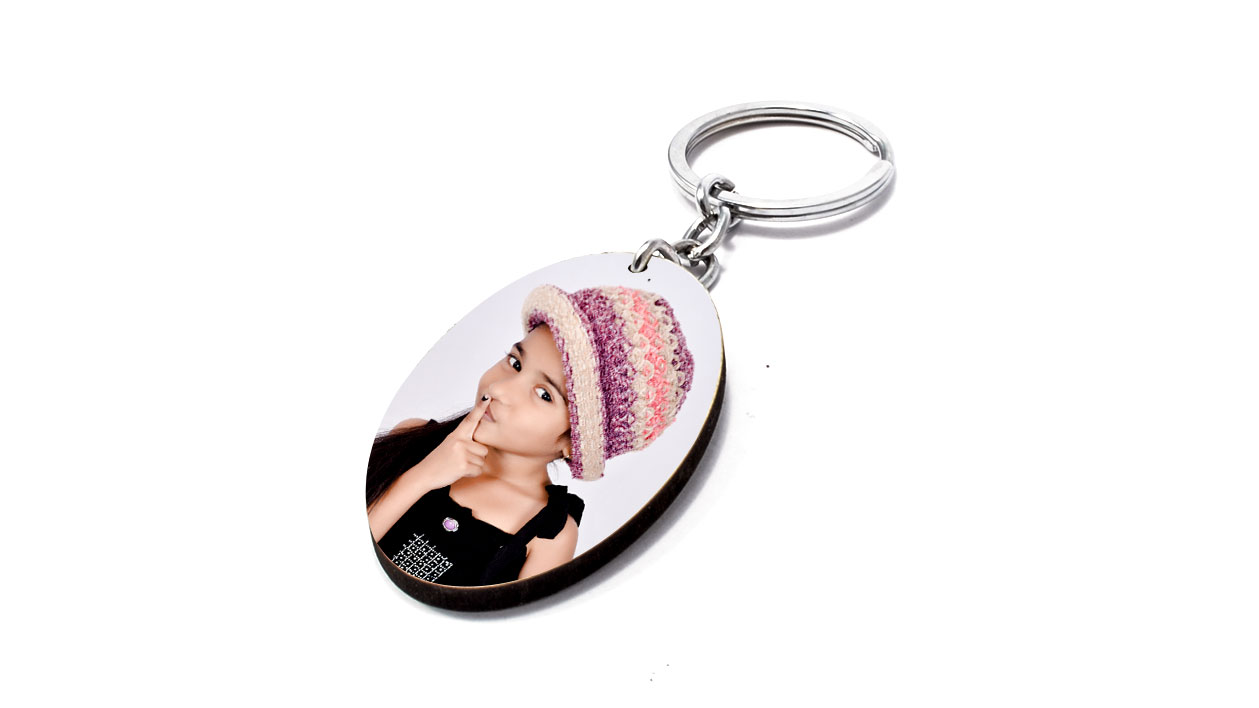 Oval Keychain-1 Side Print