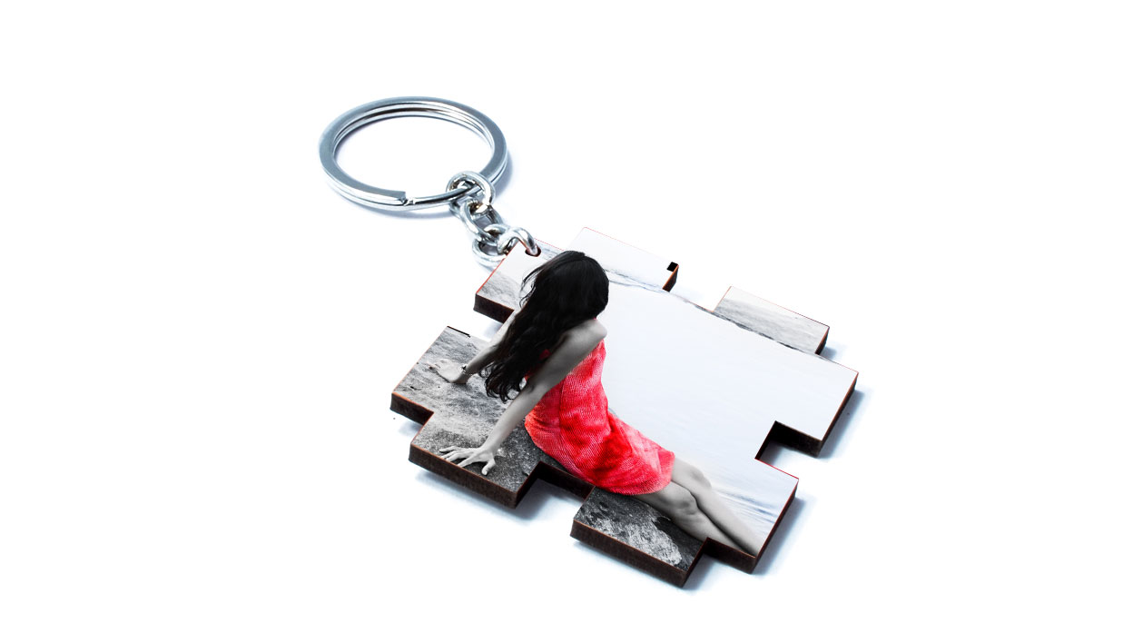 Puzzle Keychain-1 Side Print