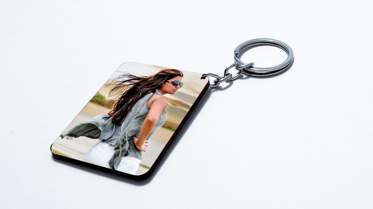 Rectangle Keychain (Large)-1 Side Print