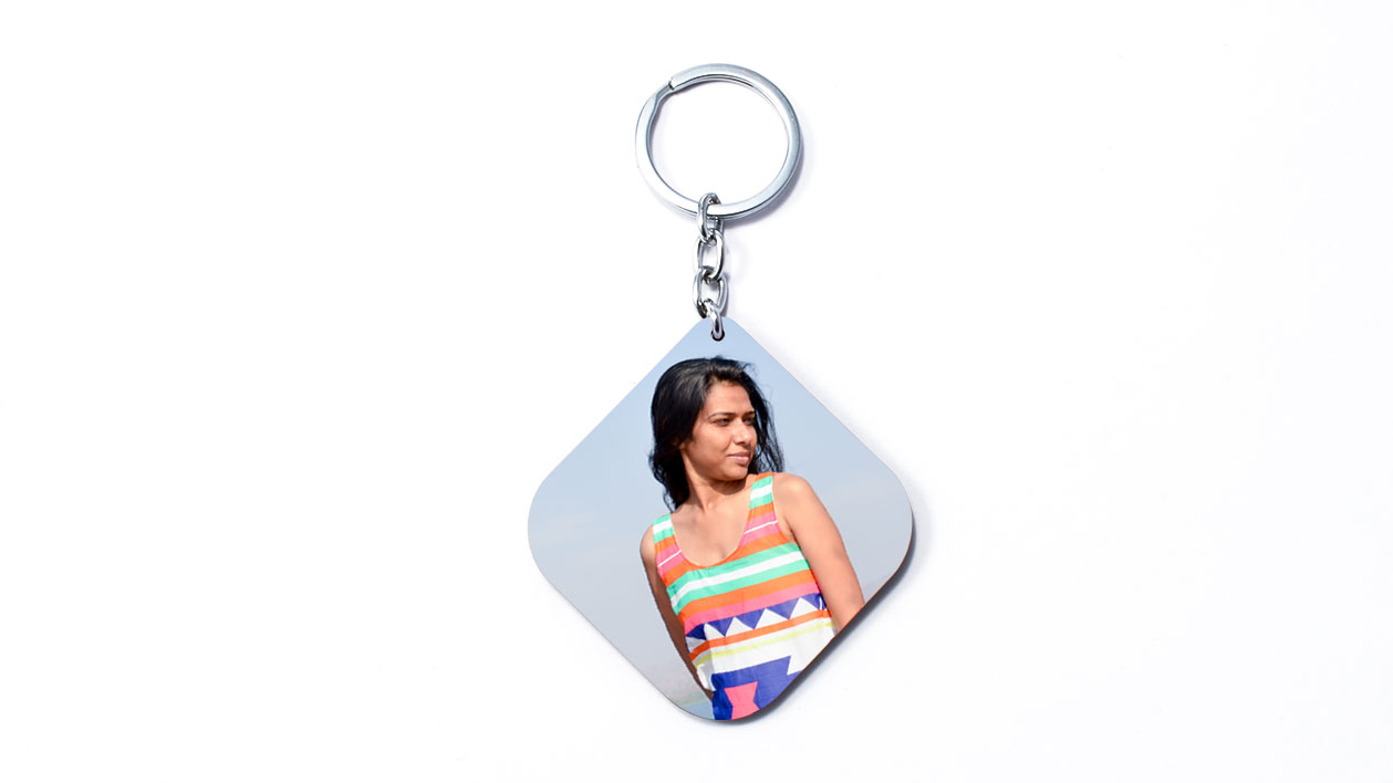 Round Corner Square Keychain (Large)-1 Side Print