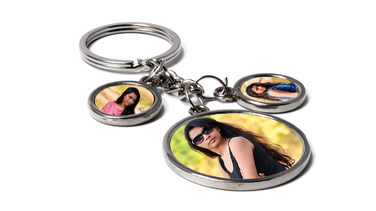 3 Step Metal Keychain