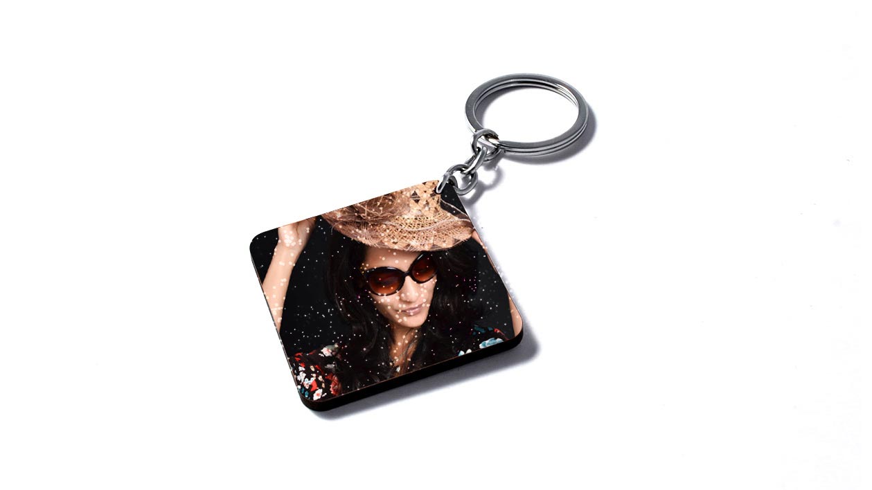 Sparkle Square Keychain 1 Side Print