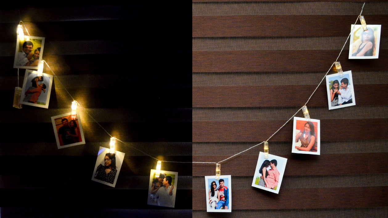 LED Clip Wall Hanging (with printed photo)