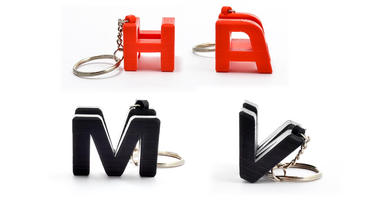 3D Alphabet Keychain