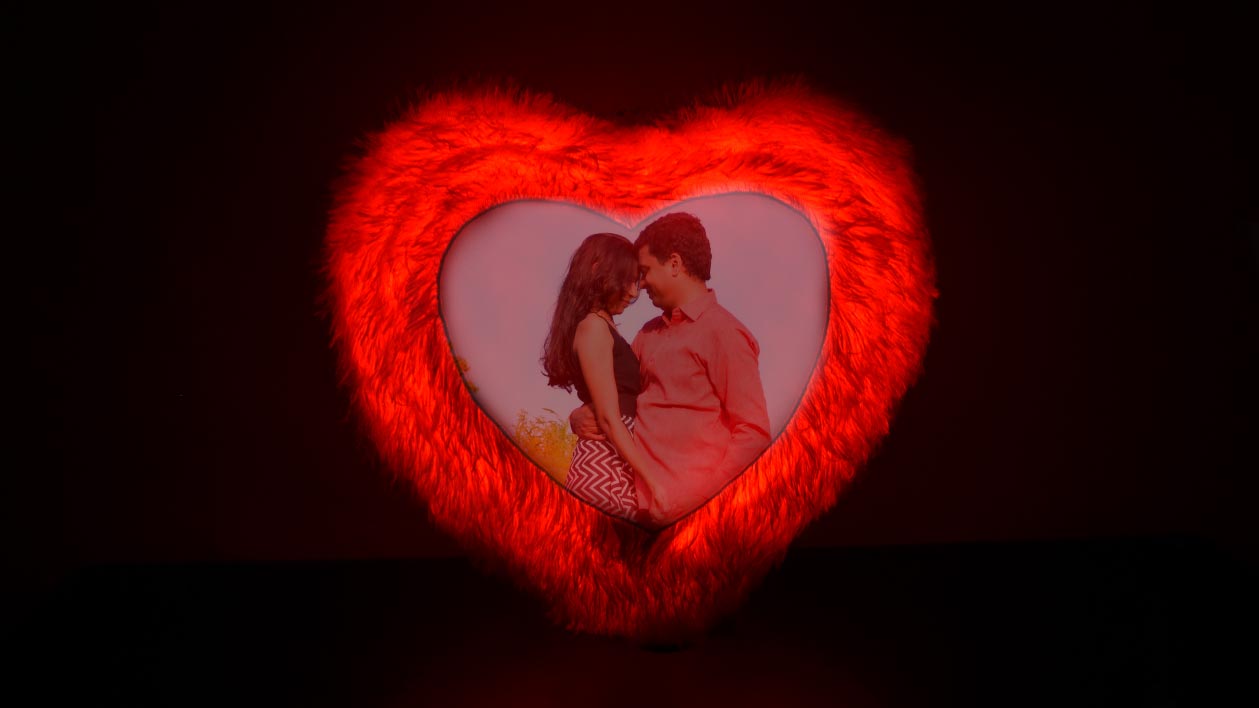 LED Heart Pillow