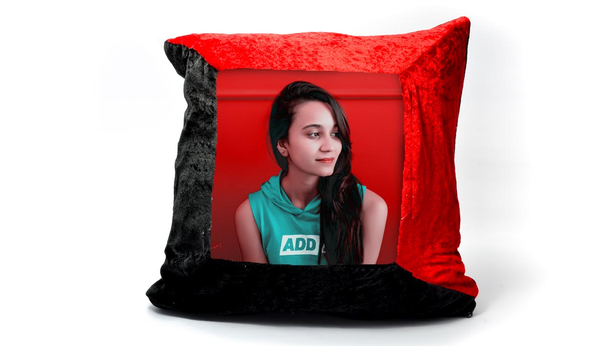 Red & Black Velvet Pillow