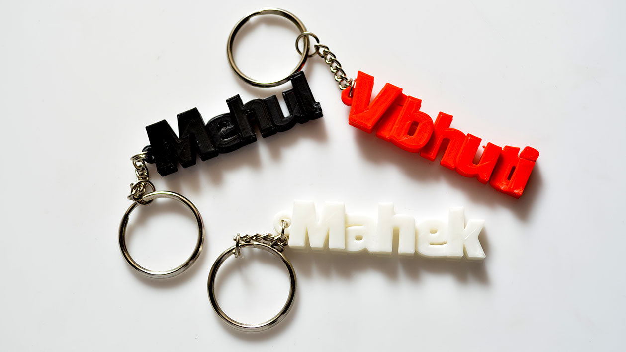 3D Text Keychain